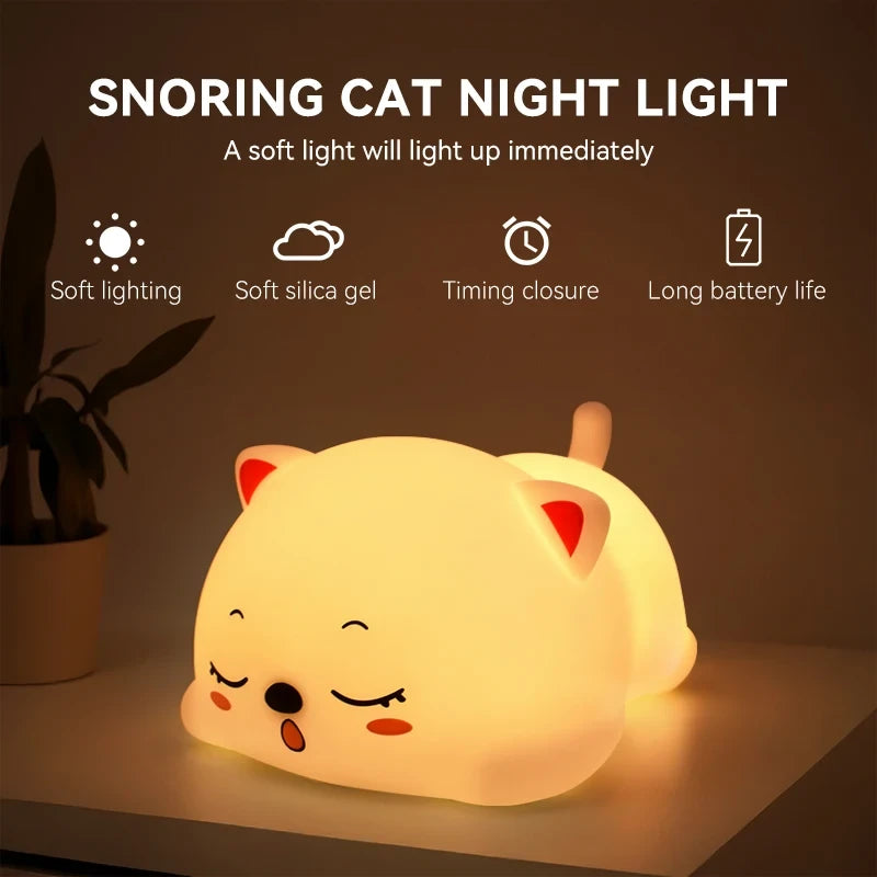 Luz gatito goma