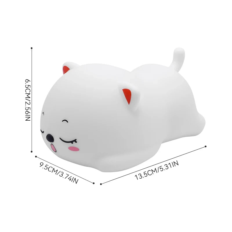 Luz gatito goma