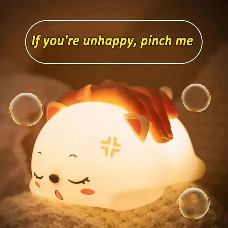 Luz gatito goma