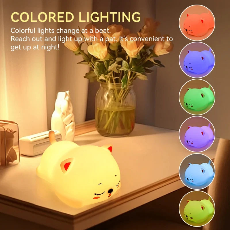 Luz gatito goma