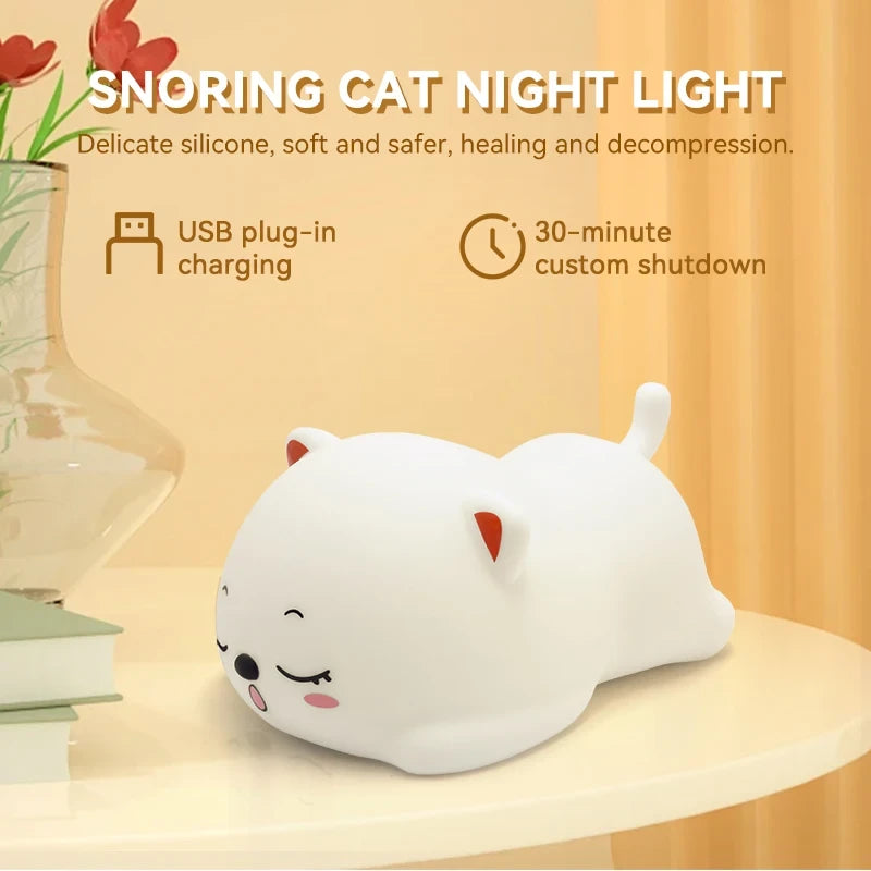Luz gatito goma