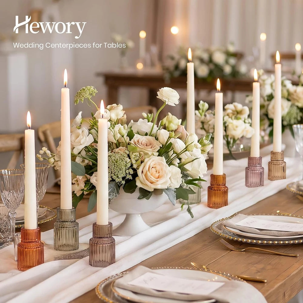 Candelabros de Vidrio Vintage para Mesa