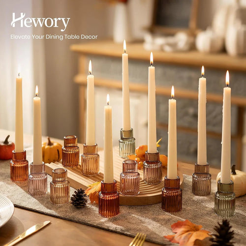 Candelabros de Vidrio Vintage para Mesa