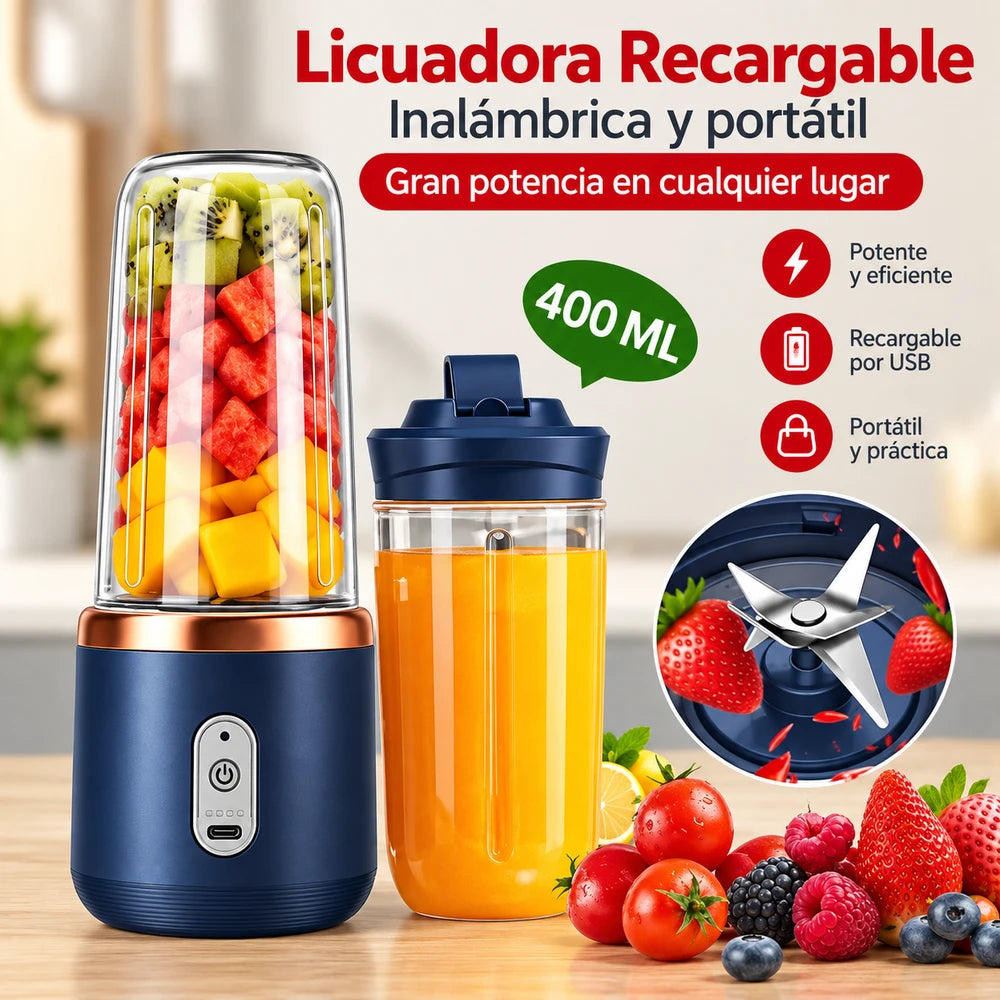 Vaso Licuadora Portátil Recargable