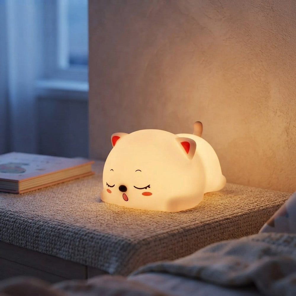 Luz gatito goma